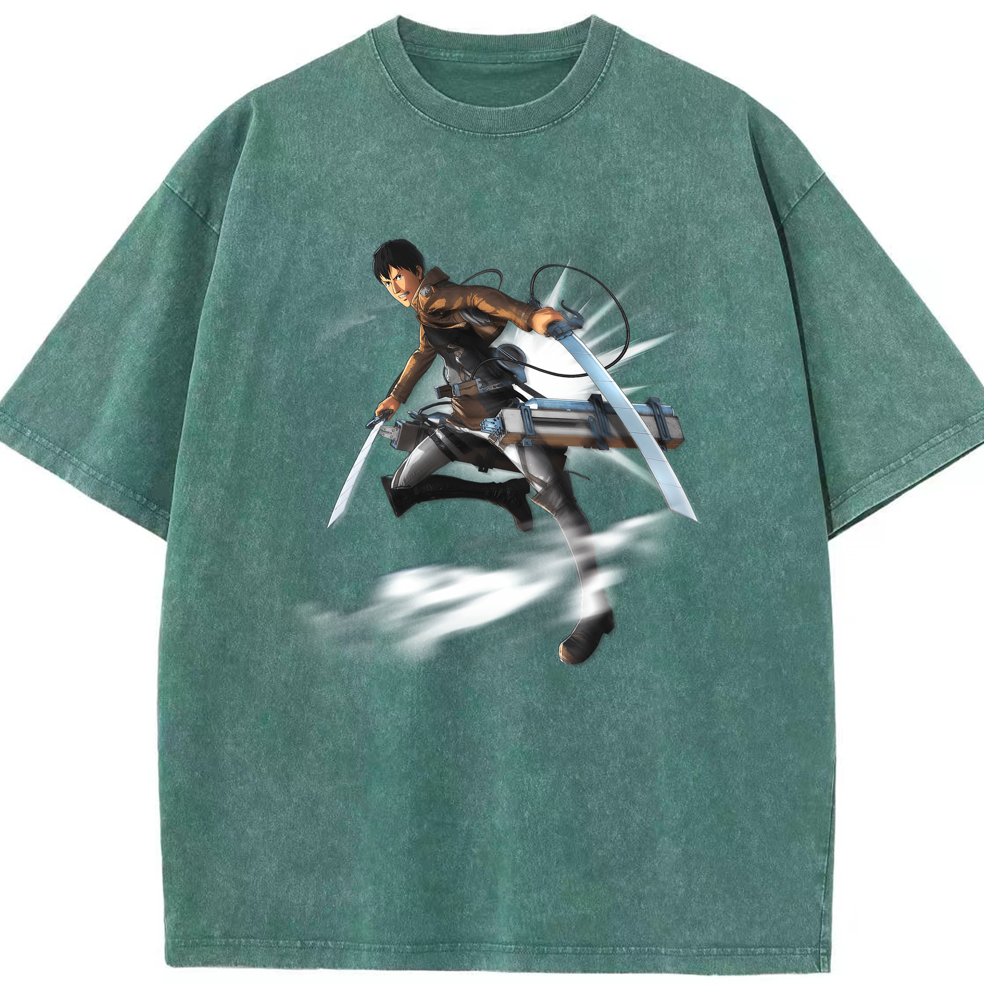 （画像用） 進撃の巨人 ベルトルト・フーバー Attack on Titan Bertholdt Hoover 綿100% ヴィンテージ風 半袖Tシャツ（フロントプリント）